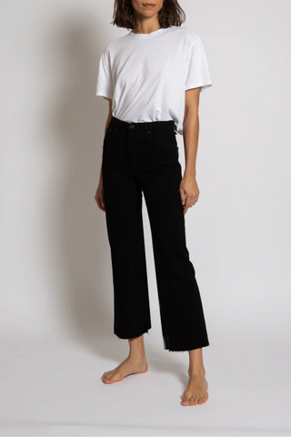 Slim Crop Jean | Black Resin