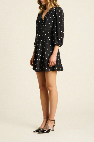 Paulina Dress | Black Polka Dots