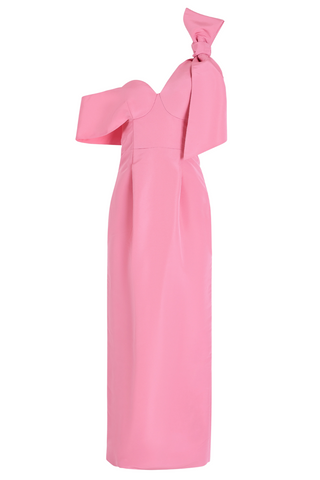 Loop-dy Loo Dress in Ultrafine Silk Faille Pink Grapefruit / 4