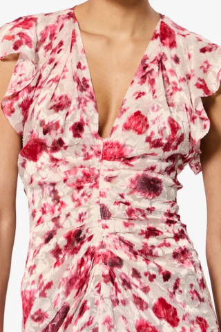 Lyndsay Dress | Ecru/Pink