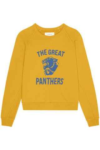 The Fleece Rookie Sweatshirt W/ Growling Panther Graphic | Mustard