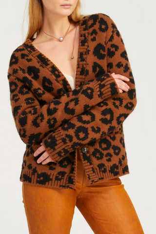 Cashmere Cardigan | Leopard