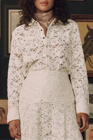 The Relic Lace Western Shirt | Cream