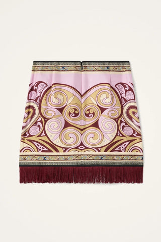 Mini Foulard Skirt With Fringe | Kells Placeé