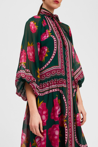 Athena Dress | Lampone Placée Emerald