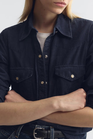 Travis Corduroy Shirt | Dusk Navy