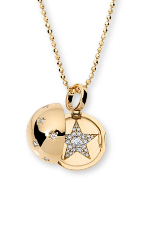 Diamond 'Lucky Stars' Ball Locket Necklace