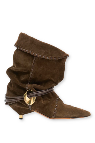 Edrika Suede Slouchy Boot | Bronze