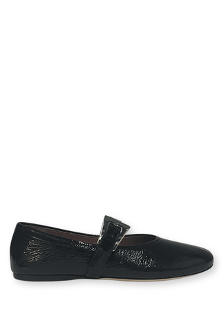 Sveva Buckle Ballet Flat | Black