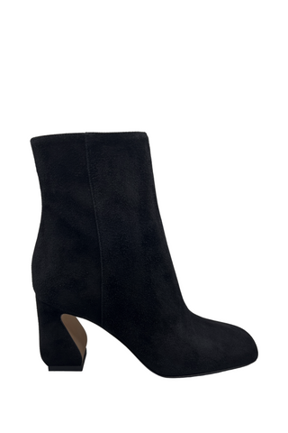 Black Suede Block Heel Boot