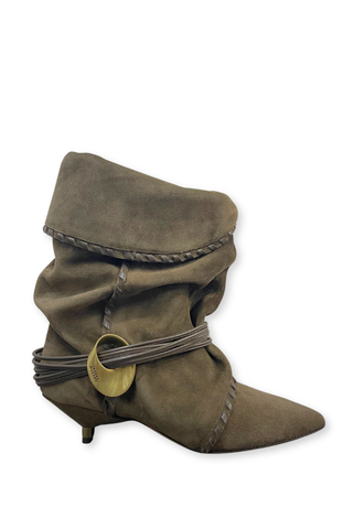 Edrika Suede Slouchy Boot | Bronze