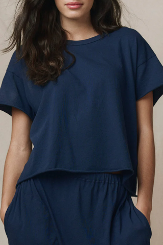 The Crop Tee | True Navy