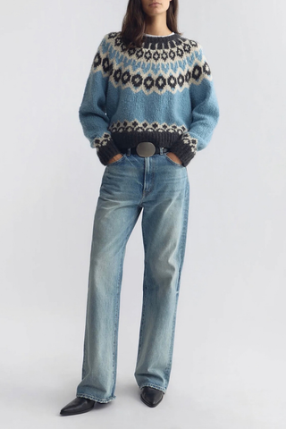 Isaline Sweater | Iceberg Blue Fair Isle