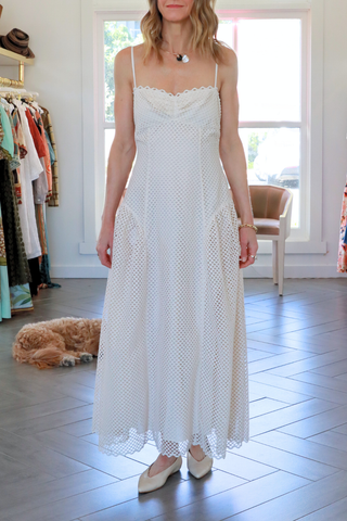 Isotta Eyelet Cotton Dress | Cowrie