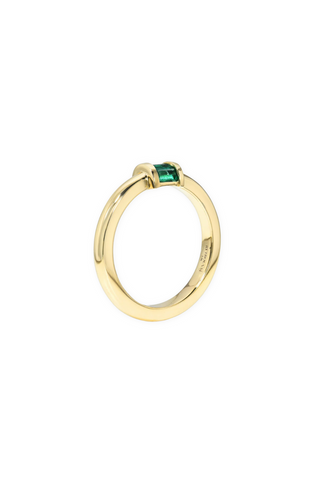 Magna Barrel Ring | Baguette Emeralds