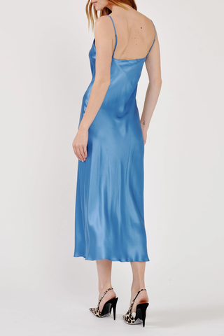 Taylor V-Neck Bias Cut Dress | Coastal Blue