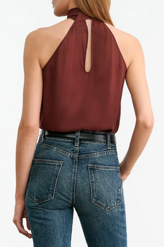 Alla Halterneck Top | Burgundy