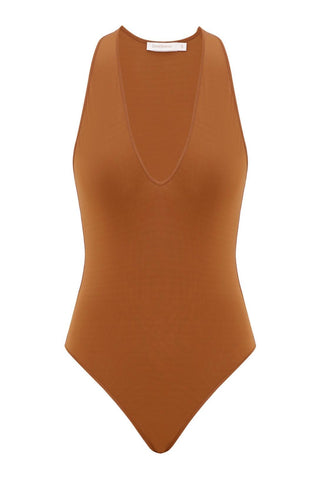Scoop Bodysuit | Camel