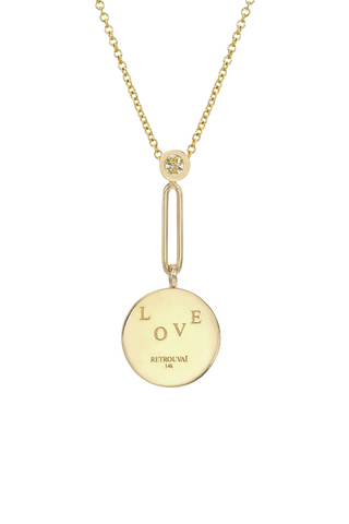 Mini Love Pendant Necklace | 18" Drop Loop Chain