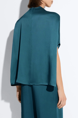 Satin Cape Tee | Dark Teal