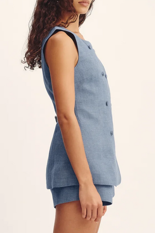 Thea Vest | Steel Blue