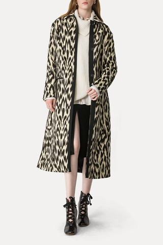 Jacquard Cloth "Moiré" Coat | Honey