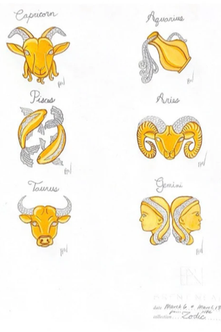 Small Zodiac Pendant Necklace | Aquarius