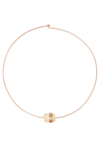 Natural Champagne Shell Bead | Scapolite
