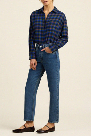 Blake Oversized Shirt | Winter Regatta Plaid