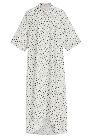 Constance Dress | Polka Dot White/Black
