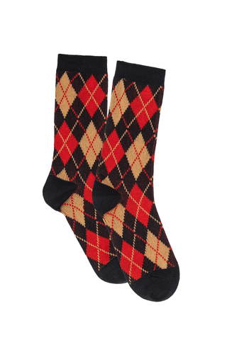 The Argyle Socks | Black Multi
