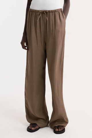Fluid Pyjama Trousers | Brown Mini Check