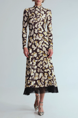 Troy Midi Dress | Spotted Black