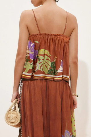 Alfie Ruched Top | Chocolate
