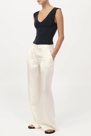 90s Cupro Top | Black