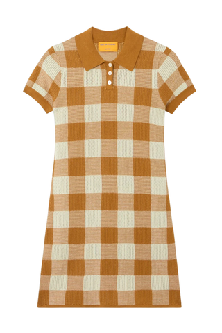 Gingham Polo Dress | Suede/Limewash