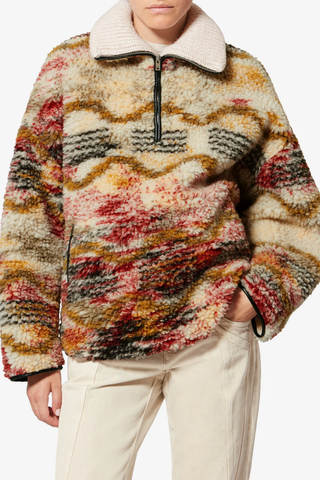 Marner Fleece Top | Ecru / Ochre