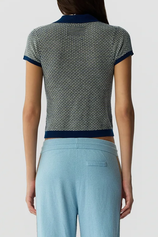 Pique Shrunken Polo | Navy Combo