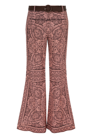 Ottie Flared Pant | Coral Paisley