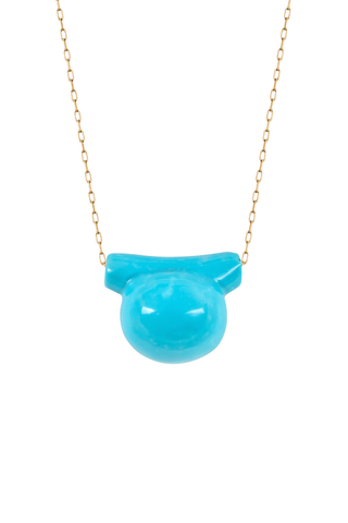 Large Etruscan Bead Necklace | Turquoise