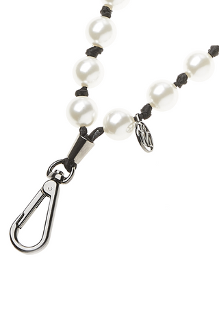 Martine Shoulder Strap | Pearls White / Black