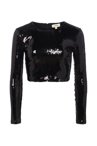 Rogan Sequin Top | Black