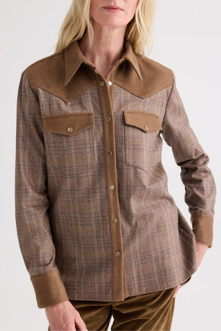 Lone Rider Combo Shirt | Brown Multi/Kelp