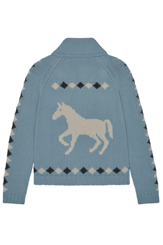 The Stable Lodge Cardigan | Blue Bell