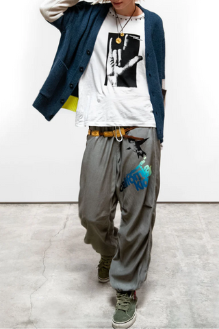 Patch/Pocket Cashmere Lux Cardigan | Mineralblue Mix