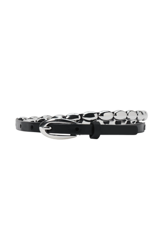 The Beaded Belt | Black With Silver