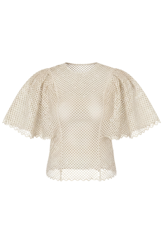 Hera Eyelet Cotton Top | Cowrie