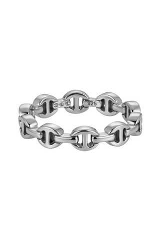 Micro Dame Tri-Link Ring III | .925 Sterling Silver