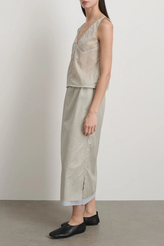 Slip Skirt | Slate/Blue White Stripe