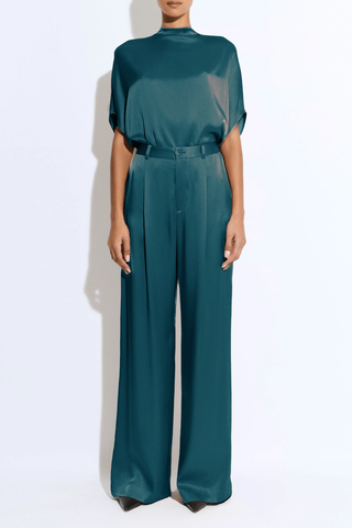 Satin Cape Tee | Dark Teal